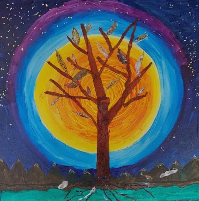 Koganaawsawins Vision Tree, a painting made by the Social Department resembling their mision and vision